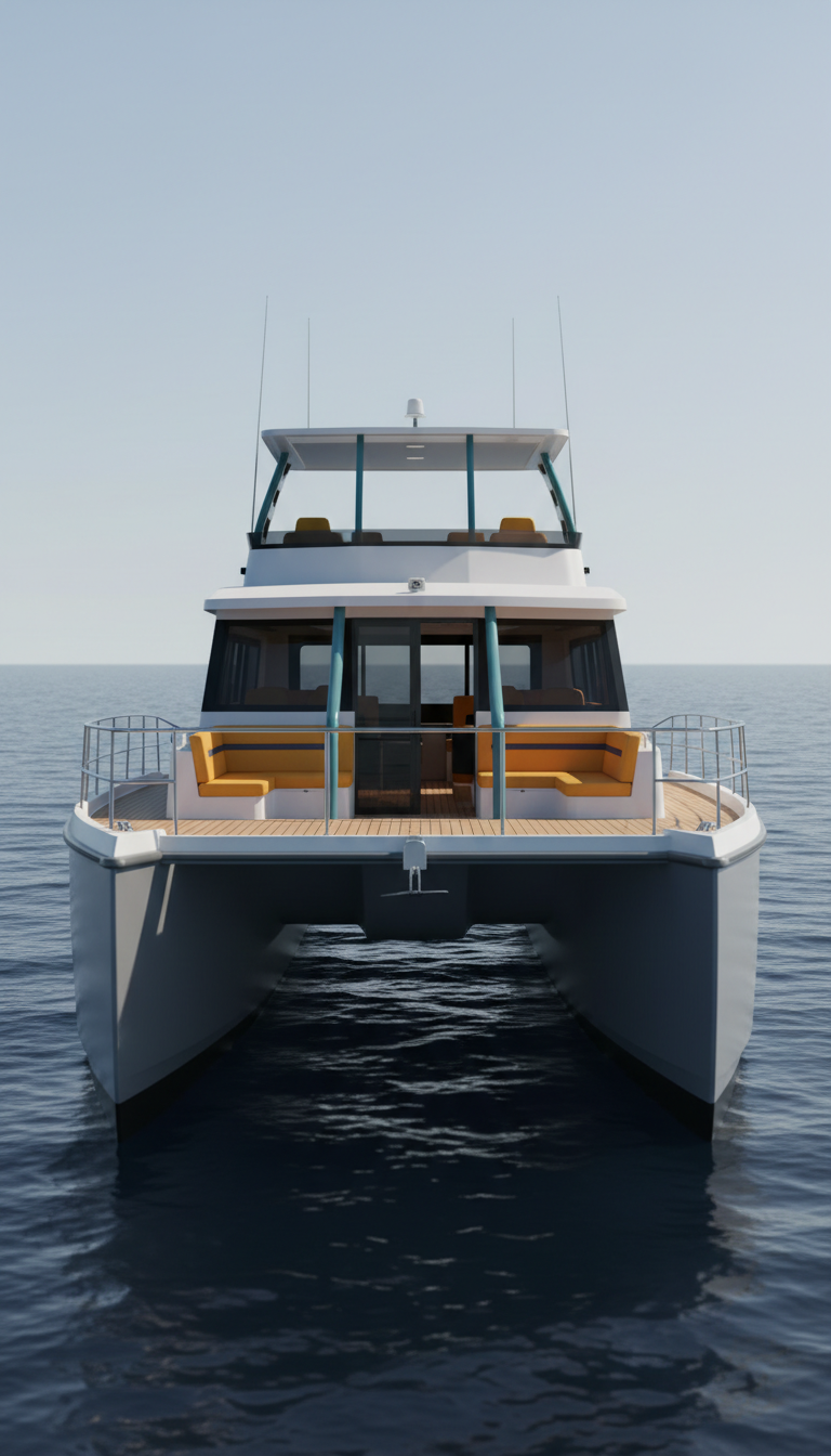 Tuna 45 catamaran with custom interior