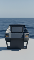 Carbon fiber helm console with touchscreen navigation