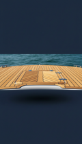 Teak deck with precision detailing