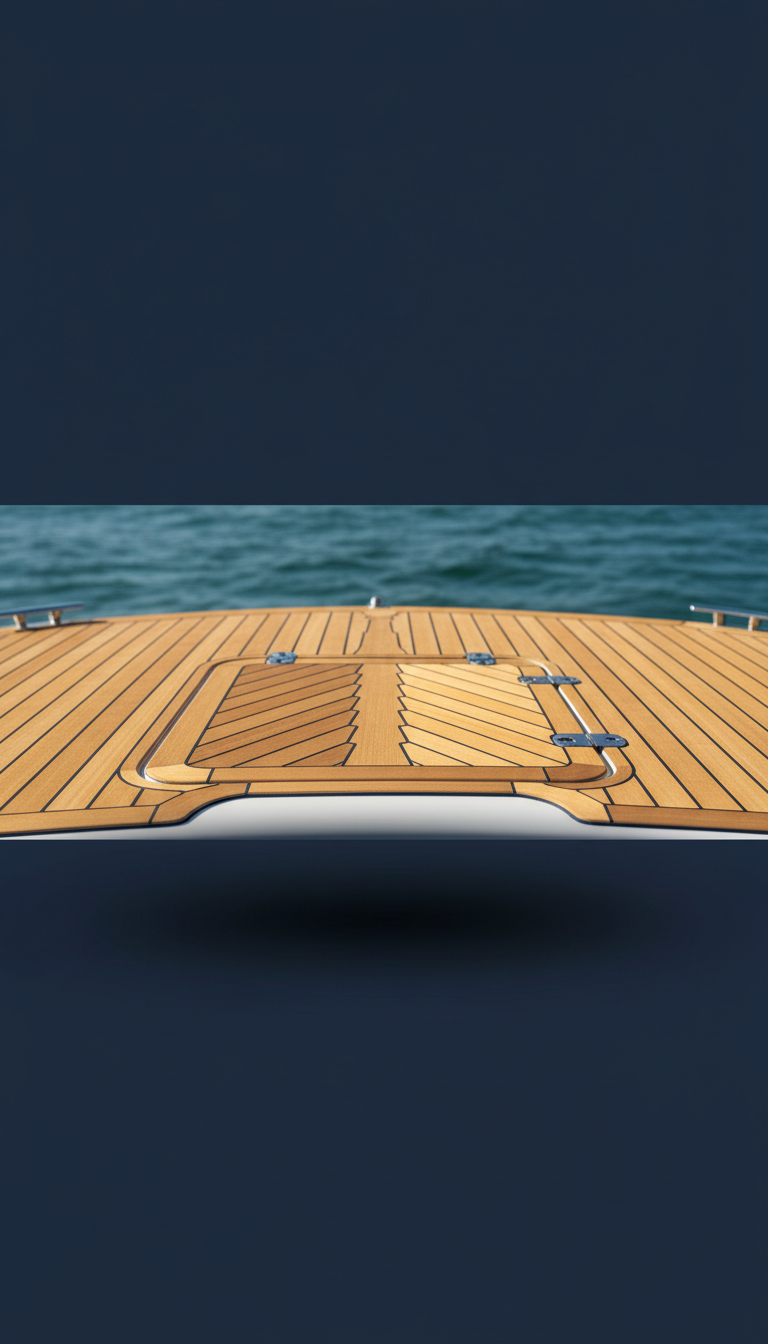 Teak deck with precision detailing